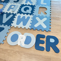 Tikar ABC populer 30cm Puzzle tikar busa edukasi lembut untuk kamar anak-anak bahan EVA tebal 2cm