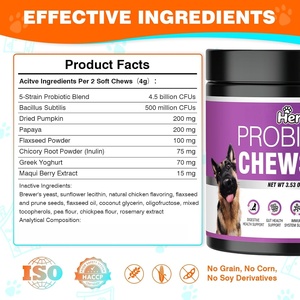 Probiotiques pour chiens OEM ODM sous forme de friandises molles pour le soutien immunitaire et la santé digestive, absorption rapide, toutes races et étapes de vie - Product Image 4