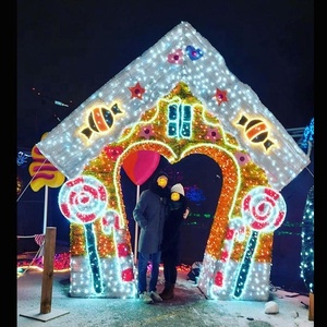 Grande promenade à travers Gingerbread house 3D Outdoor motif lumière décor <span class=keywords><strong>de</strong></span> Noël - Product Image 2