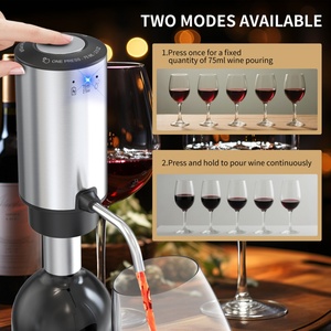 Ensemble de décanteur à vin rechargeable USB C en acier inoxydable, distributeur de vin automatique, distributeur de vin électrique - Product Image 2