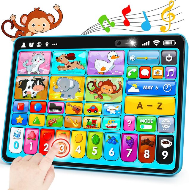 Best-Selling Educational Music & Speech Therapy Toy Tablet for Babies & Toddlers Ages 1-3 Years Gift for Boys & Girls