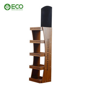 Лидер продаж, складная деревянная витрина для супермаркета, Современная свободно стоящая Напольная стойка для рекламных акций, съемная функция - Product Image 2