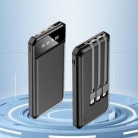 Chargeur de téléphone portable grande capacité QYPB-116 10000mAh 5000mAh, batterie externe portable d'extérieur avec câble intégré pour téléphone portable