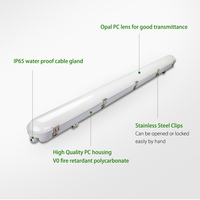 Luminaire LED étanche à la vapeur 40W IP65 4FT à haut lumen, 3 températures de couleur, angle de faisceau 120°, pour garage, bureau, entrepôt, atelier, certifié ETL