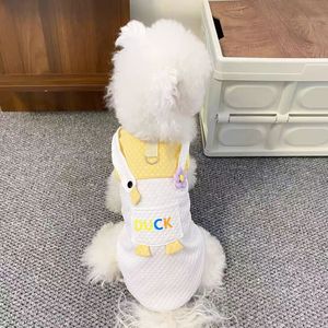 Yellow <b>Goose</b> Suspender Puppy Vest Summer Breathable Pet Clothes For Bichon Frise <b>Teddy</b> Dog - Product Image 2