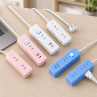 Multiprise industrielle compacte 5 ports USB avec interrupteur, colorée, pour l'Asie du Sud-Est, vente en gros, personnalisable