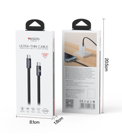 Câble de données tressé ultra-fin Yesido PD27W à charge rapide Type-C vers IP 1,2 m CA206P