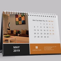 Impression de calendrier mural en braille personnalisé et calendrier de bureau mensuel pour bureau et maison boîte-cadeau