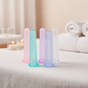 <span class=keywords><strong>Kit</strong></span> de ventouses en silicone solide de haute qualité, outil de raclage à aspiration sous vide pour la relaxation des tissus profonds et la réduction de la <span class=keywords><strong>cellulite</strong></span>, usage domestique - Product Image 1
