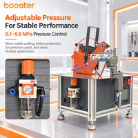Machine d'étiquetage semi-automatique hybride pneumatique à alimentation en boucle PLC Booster BOS-168, 150 pièces/min, garantie 1,5 an, recyclée