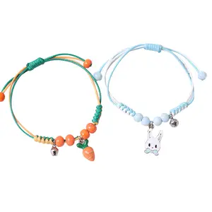 SC Fashion Braided Bead Chain Best Friendship Bracelet Luck String Rope Carrot bracelet Cute Funny Rabbit Bracelet