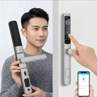Serrure de porte intelligente E105 WiFi, empreinte digitale, RFID, clé mécanique, serrure électronique pour porte d'entrée, application Tuya