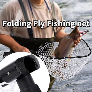 Épuisette de pêche pliable avec manche en aluminium pliable, épuisette de pêche en aluminium et caoutchouc pour la pêche à la carpe, épuisette de pêche pour <span class=keywords><strong>kayak</strong></span> - Product Image 2