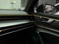 Kit d'éclairage d'ambiance LED 256 couleurs version européenne avec garniture de haut-parleur pour Audi A6 A7 C8 - Accessoires automobiles