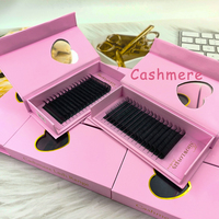 Vente en gros 0.03 0.05 0.07mm 6-25mm Volume Extension de cils Matière Noir Cachemire Lash Trays