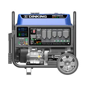 Dinking 5500W Máy phát điện xăng điện nhiên liệu kép Máy phát điện chạy bằng xăng LPG Máy phát điện khí để sử dụng nhà, DK5500-D