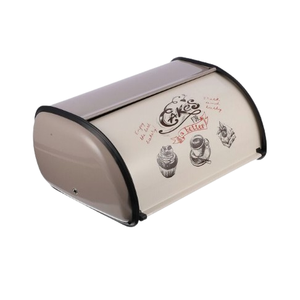 Ventes d'usine Conteneur de stockage de pain moderne Boîte à pain en métal Boîte à pain de comptoir de cuisine enduite de poudre - Product Image 1