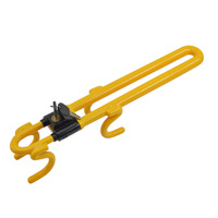 Serrure antivol de véhicule Pince à longueur réglable Double crochet Barre de verrouillage du volant