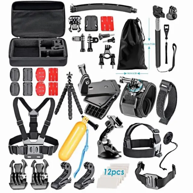 Professional Underwater Diving 50 in 1 Action Go pro 5/6/7/8 Camera Accessories Set Kit