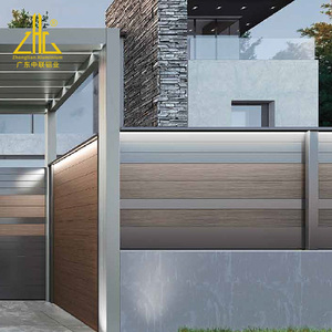 Clôture de jardin en aluminium écologique moderne ZHONGLIAN, <span class=keywords><strong>pour</strong></span> maisons, clôture en aluminium à lames <span class=keywords><strong>verticales</strong></span>, clôture en aluminium à lattes - Product Image 5