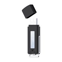 Grabadora de Voz y Sonido Portátil, Mini Memoria USB con Cuerpo Metálico, Capacidad de 1GB/2GB/4GB, Interfaz USB 2.0