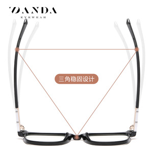 Zanda แว่นตาสี่เหลี่ยมขอบเต็มสีฟ้าป้องกันแสงสีฟ้าใส่ได้ทั้งชายและหญิงกรอบ TJ854ขนาดกลาง - Product Image 2