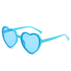 Gafas de sol cuadradas azules para mujer, bonitas gafas de moda UV400 en forma de corazón, gafas de sol personalizadas con corazones de amor para mujer - Product Image 2