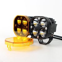 Projecteur LED à 4 lentilles, projecteur rond, portée de 600 m, projecteur haute puissance tout-terrain, lampe de conduite pour SUV, camion