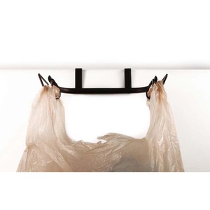 JH-Mech Étagère de sac à ordures de <span class=keywords><strong>cuisine</strong></span> personnalisée facile à installer Support de sac <span class=keywords><strong>poubelle</strong></span> en métal suspendu noir pour porte d'armoire et placards - Product Image 3