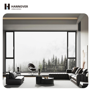 NFRC kasırga geçirmez darbe pencere enerji tasarrufu düşük E cam termal mola kanatlı alüminyum pencereler ve Villa için kapılar - Product Image 2