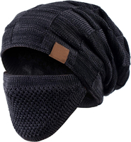 Masque en velours avec motif de caractère et de camouflage Chapeau de bandit d'équitation en plein air une pièce avec protection des oreilles et du nez pour le voyage