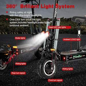 전기 스쿠터 성인 5600W 6000W 듀얼 모터 60 마일 장거리 85km/HSpeed ZonDoo ZO03 오프로드 성인 전기 스쿠터 - Product Image 3