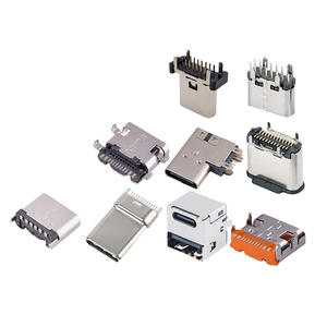 Connecteur femelle Type C 6p 14p 16p, prise USB, contact en cuivre plaqué or, isolateur LCP, charge rapide, haute définition - Product Image 1