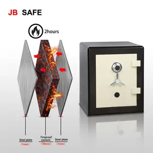 JB กล่องนิรภัยโลหะกันไฟสำหรับใช้ในบ้าน,กล่องเก็บเงินได้ทนทานสำหรับป้อมปราการปลอดภัยกันไฟได้