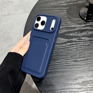 Funda Protectora de TPU Suave a Prueba de Golpes para iPhone 17 Air 16 15 14 13 12 11 Pro Max Plus XS XR, Funda de Silicona Suave con Ranuras para Tarjetas - Product Image 3