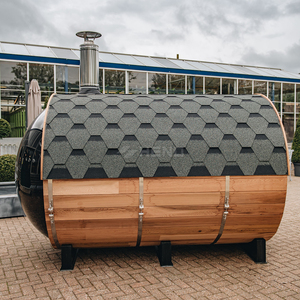 Sauna <span class=keywords><strong>de</strong></span> <span class=keywords><strong>Cedro</strong></span> Occidental con Ventana Panorámica para 6 Personas con Calentador <span class=keywords><strong>de</strong></span> Leña - Product Image 3