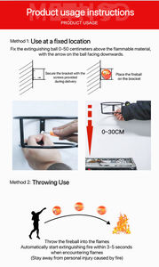 كرة طفاية حريق بلاستيكية برتقالية للسيارة AFO للسلامة والحماية من الحريق - Product Image 5