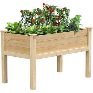 Support de boîte de jardinière en bois <span class=keywords><strong>surélevé</strong></span> carré classique pour meubles de jardin surélevés de <span class=keywords><strong>lit</strong></span> de jardin de patio d'arrière-cour - Product Image 1