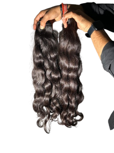Extensiones de Cabello Humano Natural Remy 100% Ondulado Indio con Doble Trama a Máquina - Product Image 3