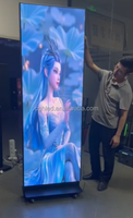 Layar Poster LED Lipat 640x1920mm Layanan Depan P1.86 P2.5 Kabinet Aluminium Die Casting