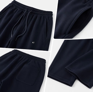 Pantaloni da <span class=keywords><strong>Uomo</strong></span> a Gamba Dritta Vestibilità Rilassata, 290g Misto Cotone con Fodera in Seta di Latte, Elasticizzati, Casual, Autunno Inverno, Taglie Forti M-3XL, 5 Colori - Product Image 4