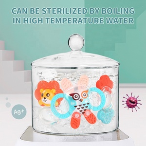 Chất Lượng Cao Cấp Thực Phẩm Silicone Mọc Răng Đồ Chơi Rattling Chuông Teether 0-3 Năm Trẻ Sơ Sinh Bé Rattle Teether - Product Image 2