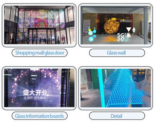 Haute luminosité ultra-mince P2 P4 P6 P8 P10 panneaux d'affichage à LED adhésifs en verre Film de maille affichage de Film LED transparent - Product Image 4