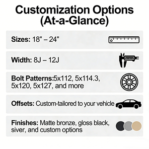 Jantes forgées monobloc Viaol, design concave profond, 5x112 5x120, compatibles avec Volkswagen Golf R Arteon Touareg Passat R-Line Scirocco - Product Image 6