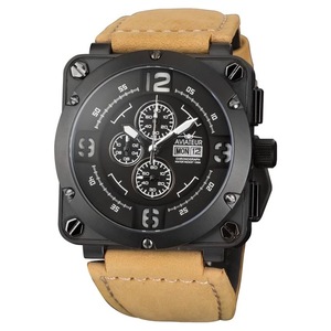 นาฬิกาโครโนกราฟควอตซ์ทรงเหลี่ยม นาฬิกาข้อมือสแตนเลสสำหรับผู้ชาย - Product Image 3