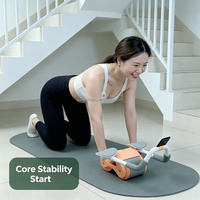 Rouleau d'exercice à rebond automatique, conception stable, outil de fitness à domicile pour hommes et femmes adultes, entraînement abdominal et de la taille