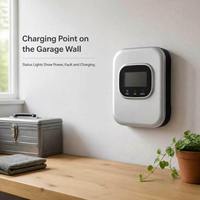 Station de recharge pour véhicules électriques 21 kW triphasée, borne murale 32 A, chargeur EV Type 2 DLB RFID WiFi IP55, chargeur mural pour véhicules électriques européens