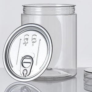 เหยือกพลาสติกใสสำหรับใส่อาหารสัตว์เลี้ยงขนาด500มล. 600มล. <span class=keywords><strong>ปาก</strong></span>กว้างพร้อมฝาปิดแบบห่วงและฝาเกลียว - Product Image 1