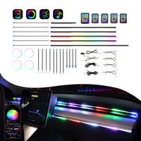 Juego de Tiras LED Ambientales para Automóvil Dynamic Chasing Symphony, 26 Luces, Lámpara de Atmósfera Interior Activada por Música, Herramienta de Decoración Profesional