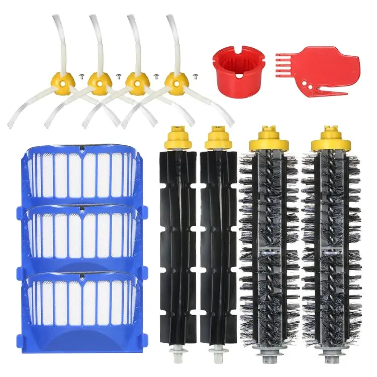 Paket bestehend aus 13 Ersatzteil-Kit für iRobot 600 Serie 690 691 694 650 651 664 615 601 630 Staubsauger-- Bristle